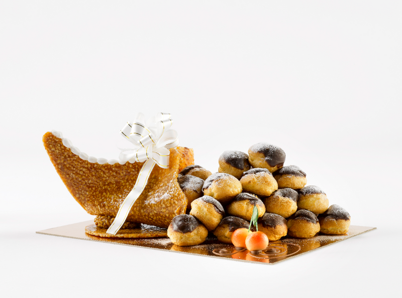 Nougathoorn met soesjes