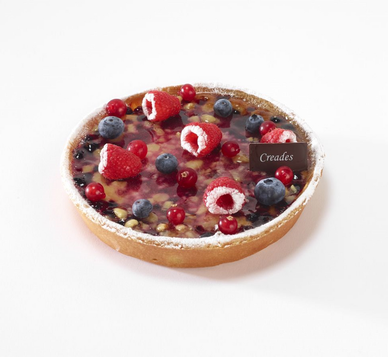 Woudvruchten-amandel taart